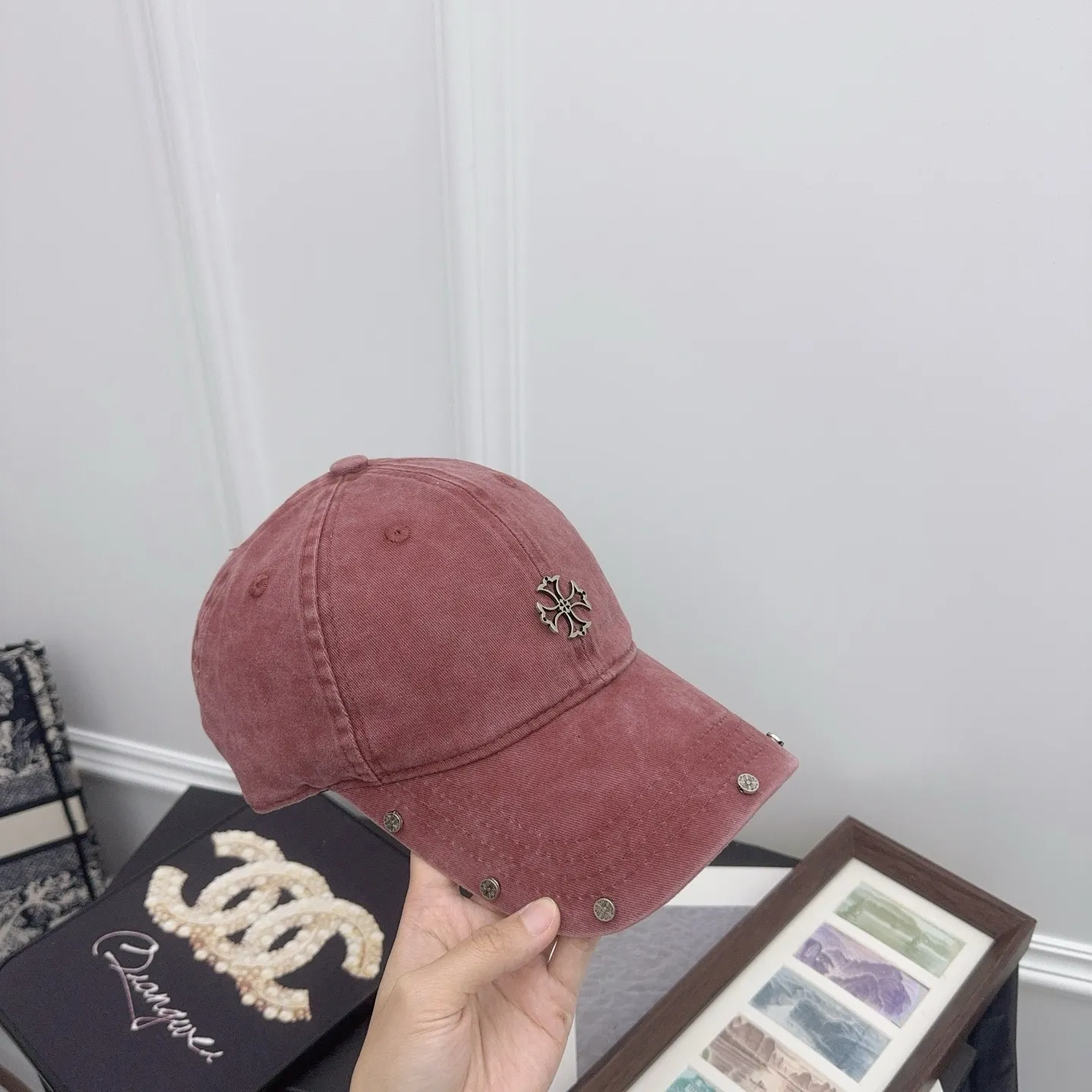 Crow Heart's new autumn and winter baseball cap, custom dyed, whitening and high-end! Heavy engineering design ‼ ️